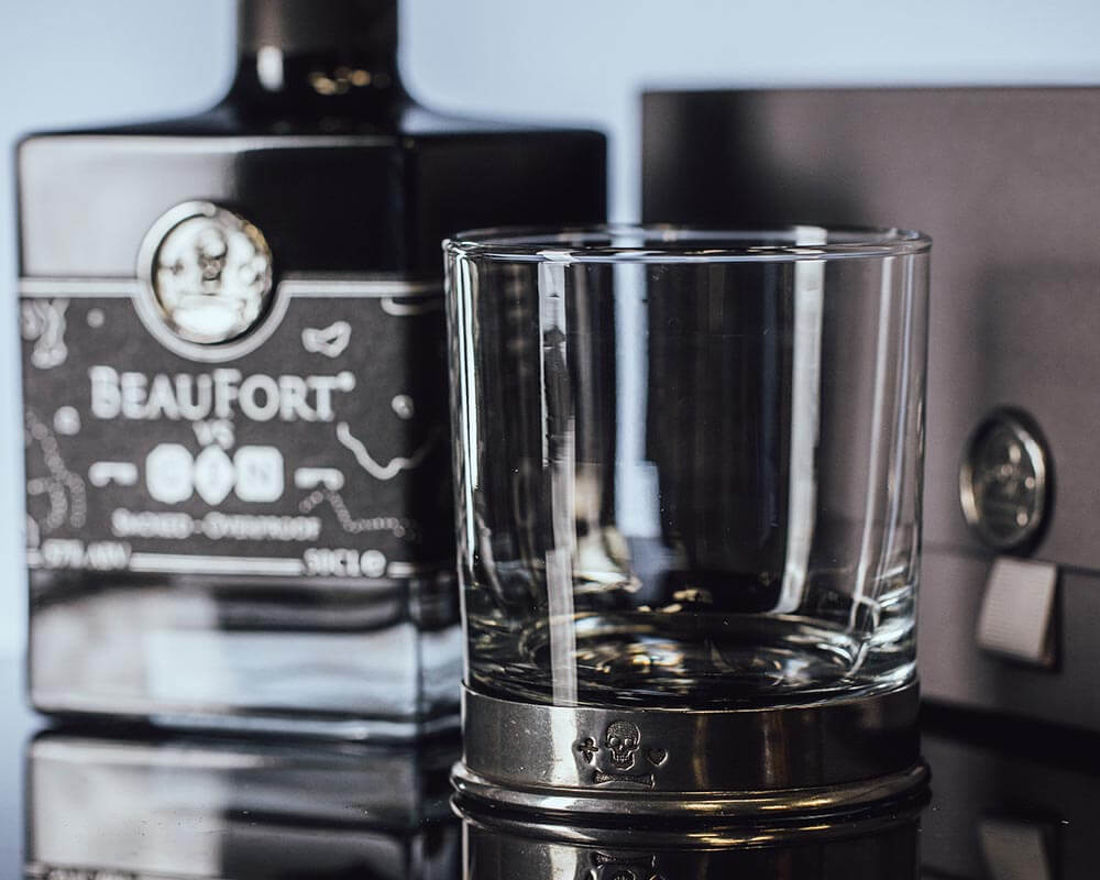 BeauFort VS Smoked Overproof Gin and Rocks Glass Gift Box