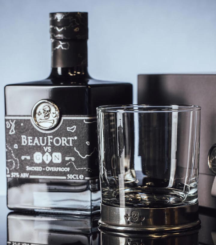 BeauFort VS Smoked Overproof Gin and Rocks Glass Gift Box